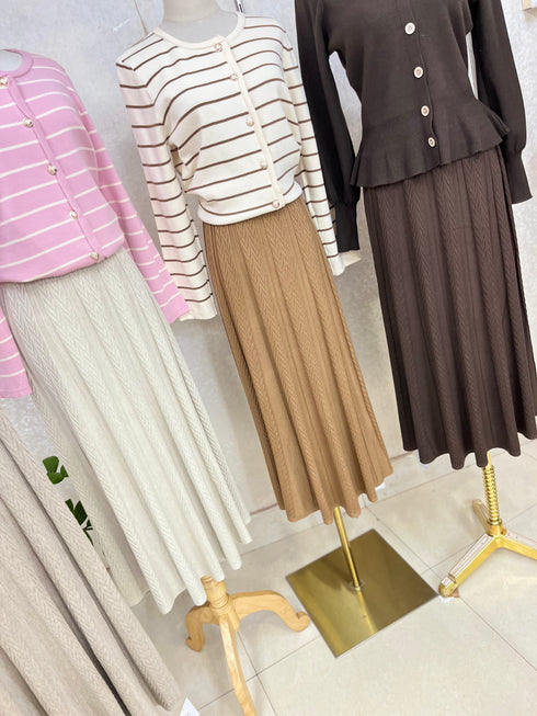 Knitted Long A-Line Skirts